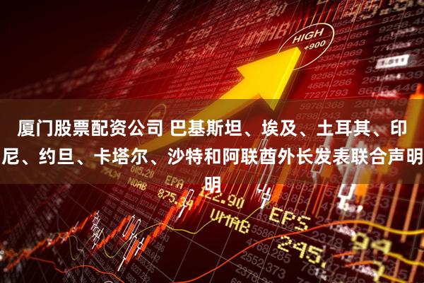 厦门股票配资公司 巴基斯坦、埃及、土耳其、印尼、约旦、卡塔尔、沙特和阿联酋外长发表联合声明
