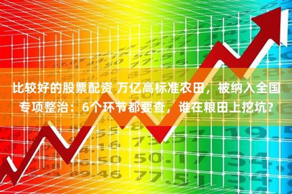 比较好的股票配资 万亿高标准农田，被纳入全国专项整治：6个环节都要查，谁在粮田上挖坑？